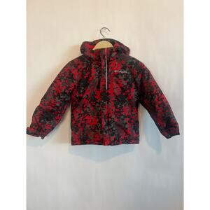 Columbia Magic Mile Boys Winter Jacket Coat Red Gray Camo Pattern Size XXS 4/5